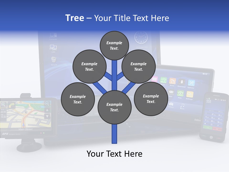 Medium Portable Phone PowerPoint Template