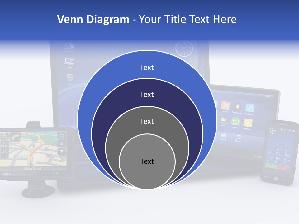 Medium Portable Phone PowerPoint Template