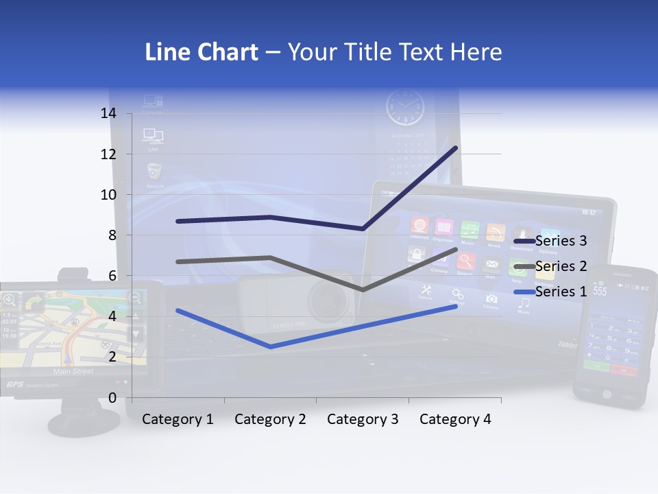 Medium Portable Phone PowerPoint Template