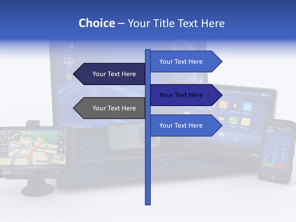 Medium Portable Phone PowerPoint Template