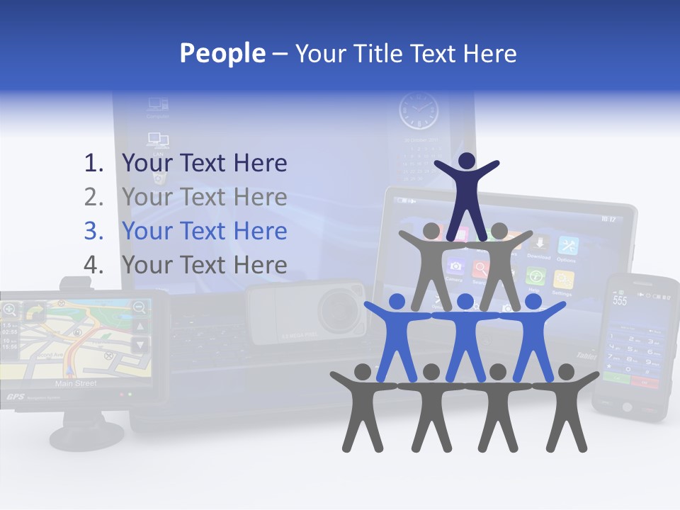 Medium Portable Phone PowerPoint Template