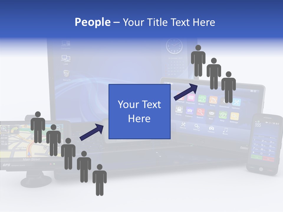 Medium Portable Phone PowerPoint Template