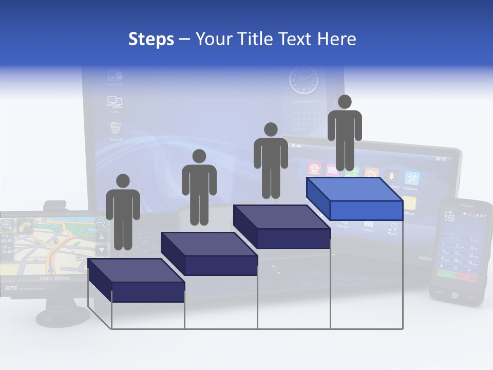 Medium Portable Phone PowerPoint Template