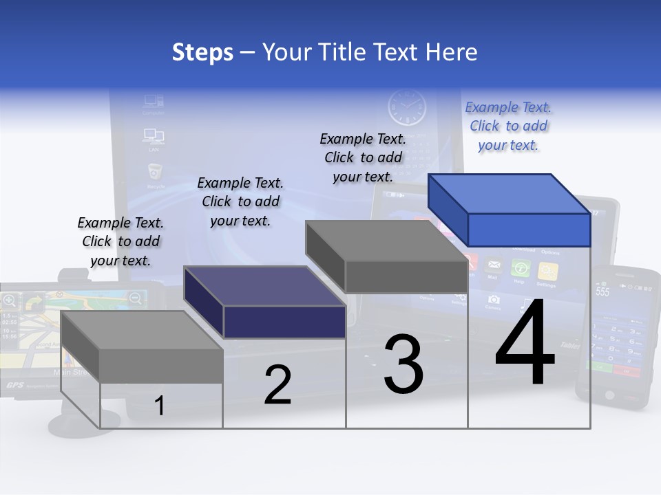 Medium Portable Phone PowerPoint Template