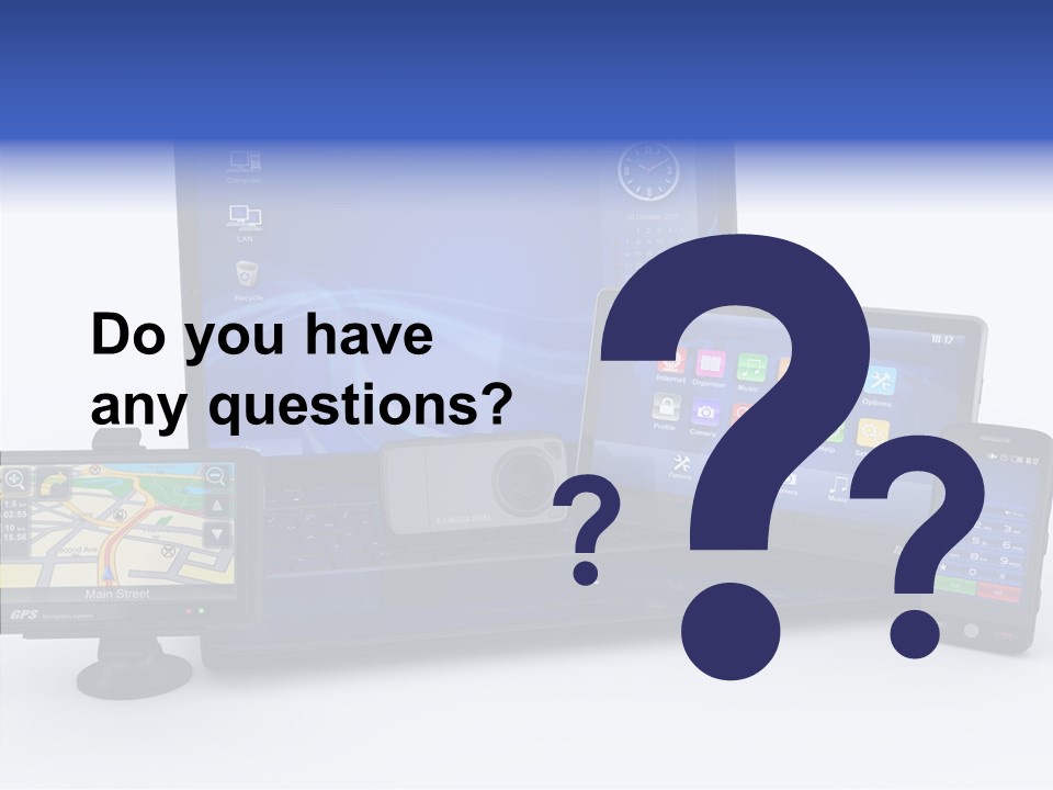 Medium Portable Phone PowerPoint Template