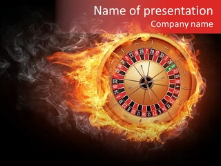 Burning Gamble Fortune PowerPoint Template