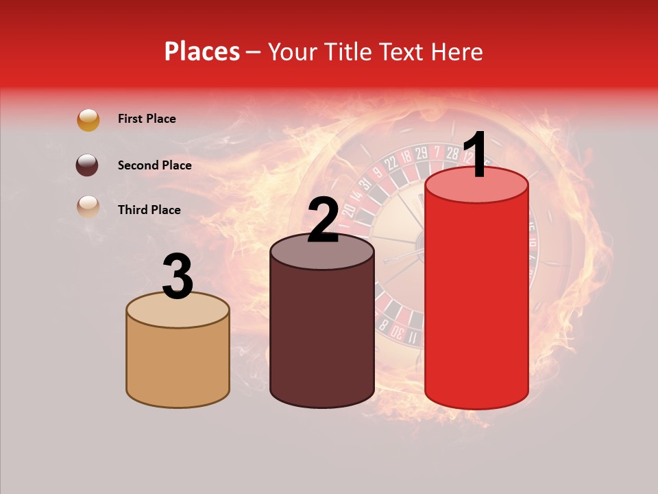 Burning Gamble Fortune PowerPoint Template