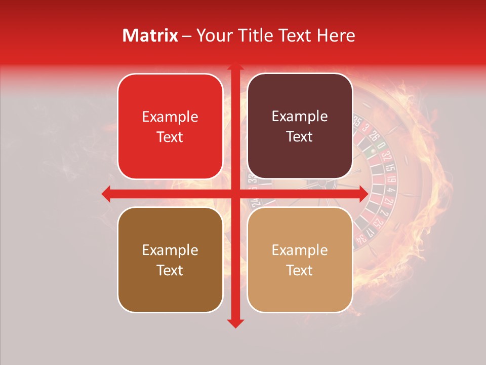 Burning Gamble Fortune PowerPoint Template