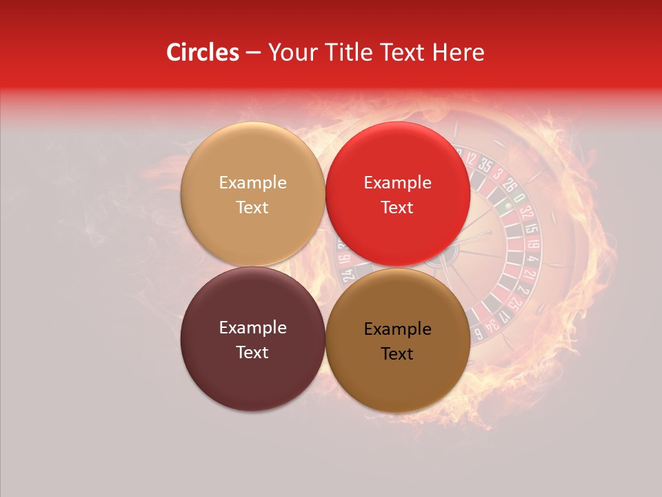 Burning Gamble Fortune PowerPoint Template