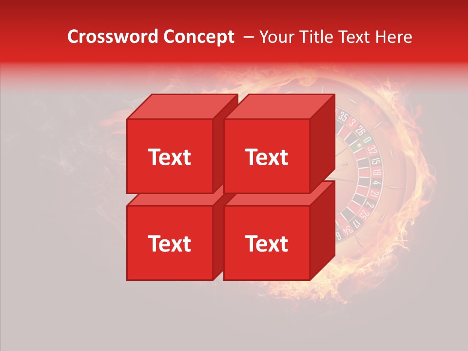 Burning Gamble Fortune PowerPoint Template