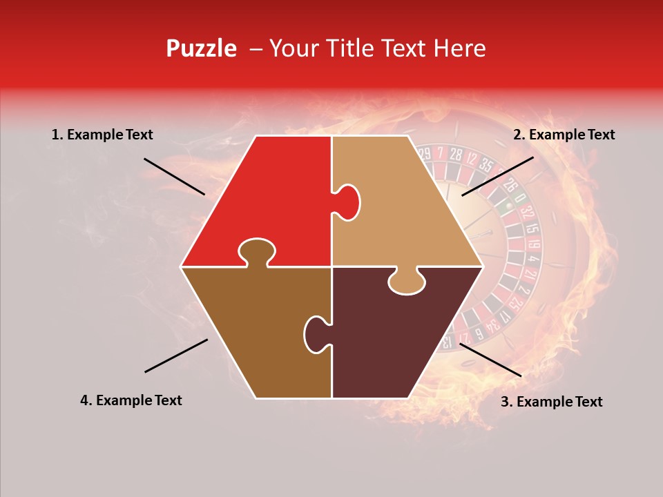 Burning Gamble Fortune PowerPoint Template