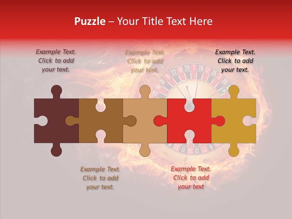 Burning Gamble Fortune PowerPoint Template