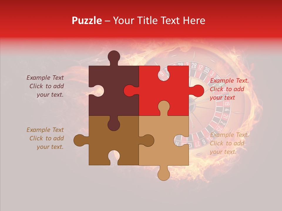 Burning Gamble Fortune PowerPoint Template