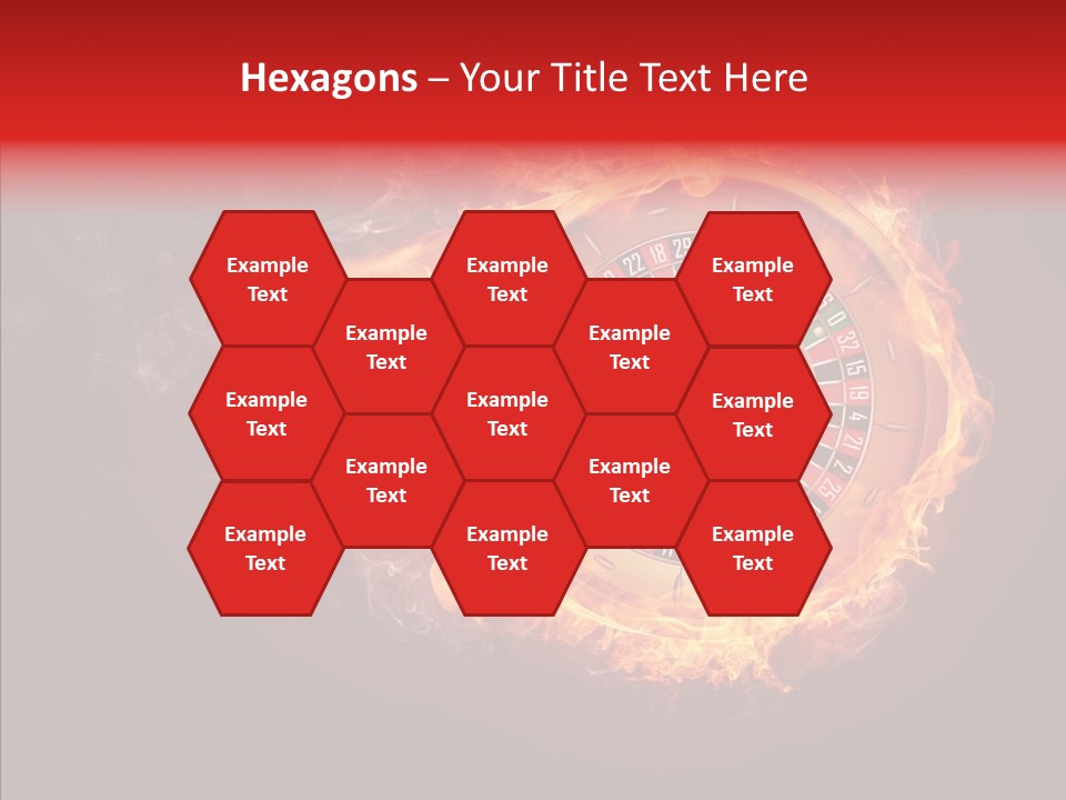 Burning Gamble Fortune PowerPoint Template