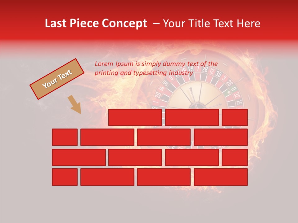 Burning Gamble Fortune PowerPoint Template