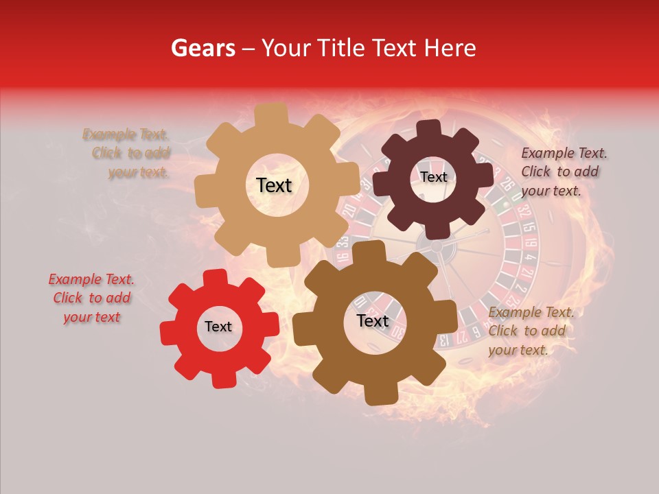 Burning Gamble Fortune PowerPoint Template