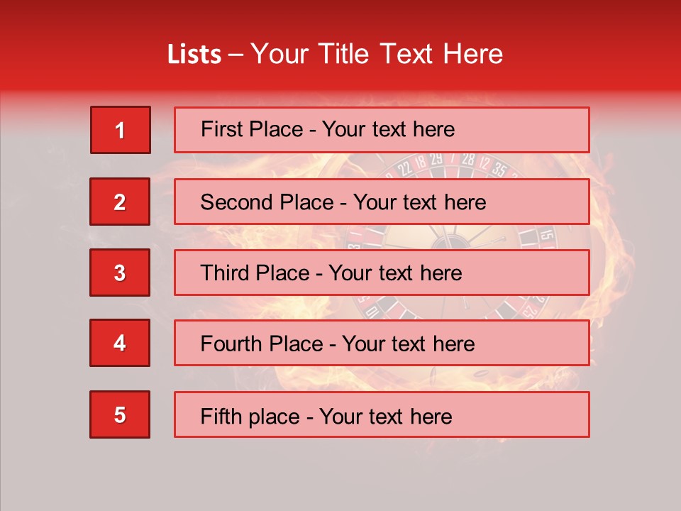 Burning Gamble Fortune PowerPoint Template