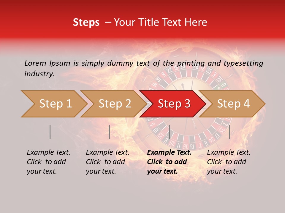 Burning Gamble Fortune PowerPoint Template