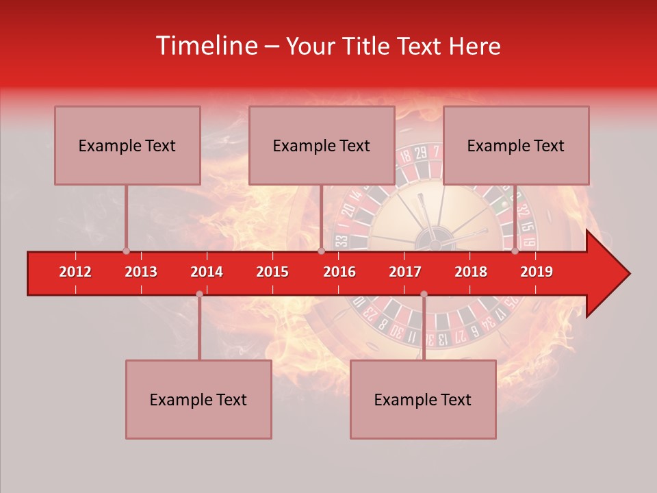 Burning Gamble Fortune PowerPoint Template