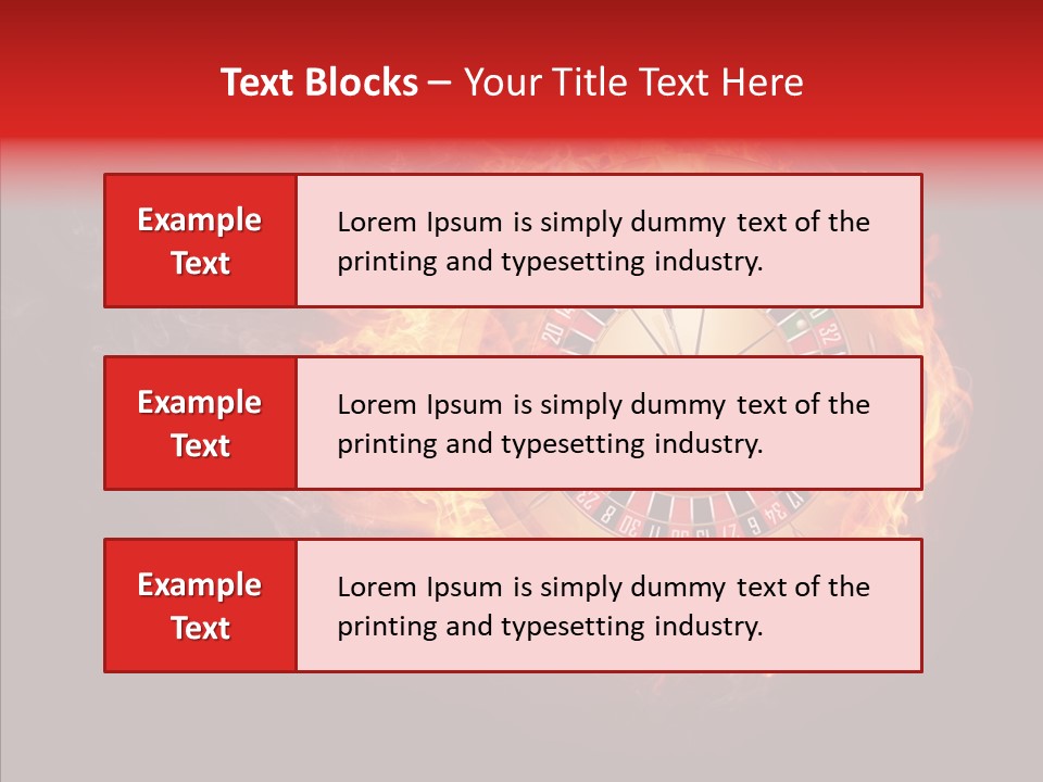 Burning Gamble Fortune PowerPoint Template