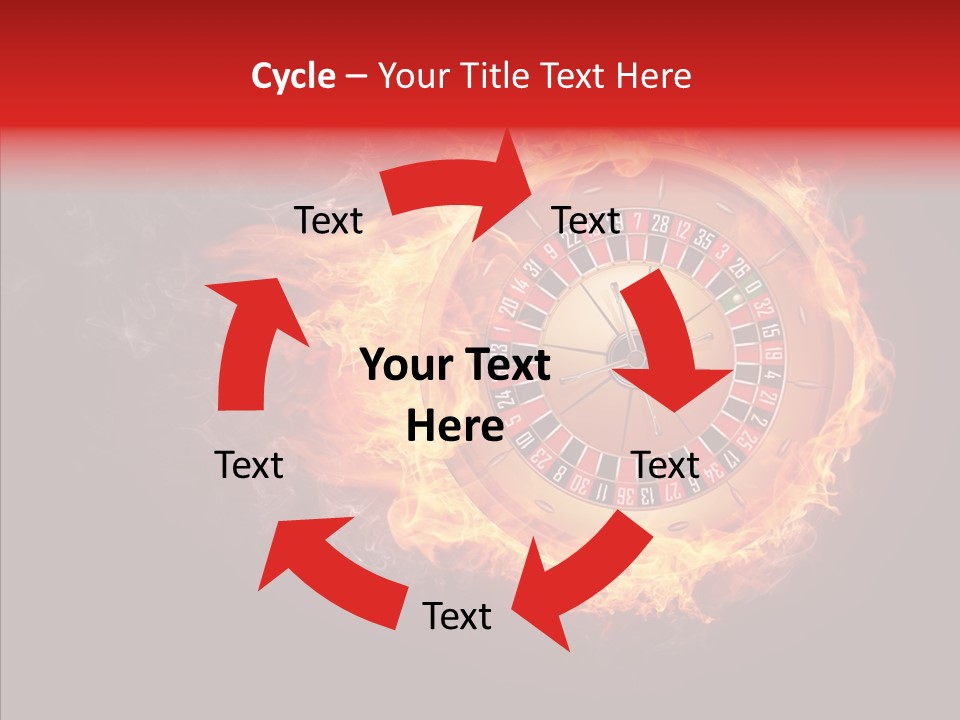 Burning Gamble Fortune PowerPoint Template
