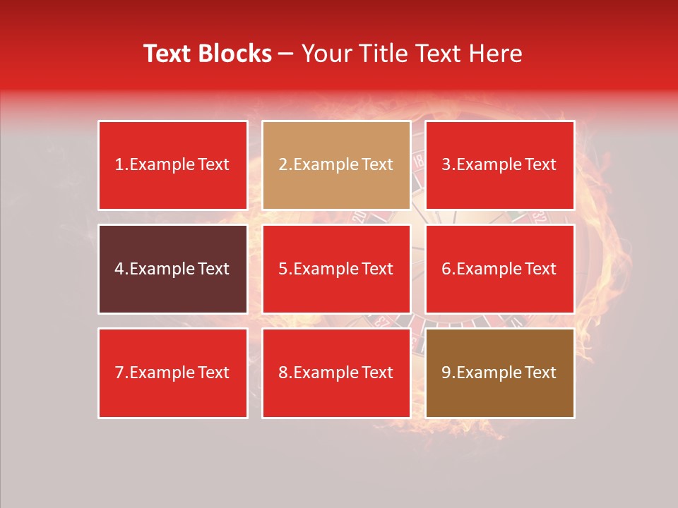 Burning Gamble Fortune PowerPoint Template
