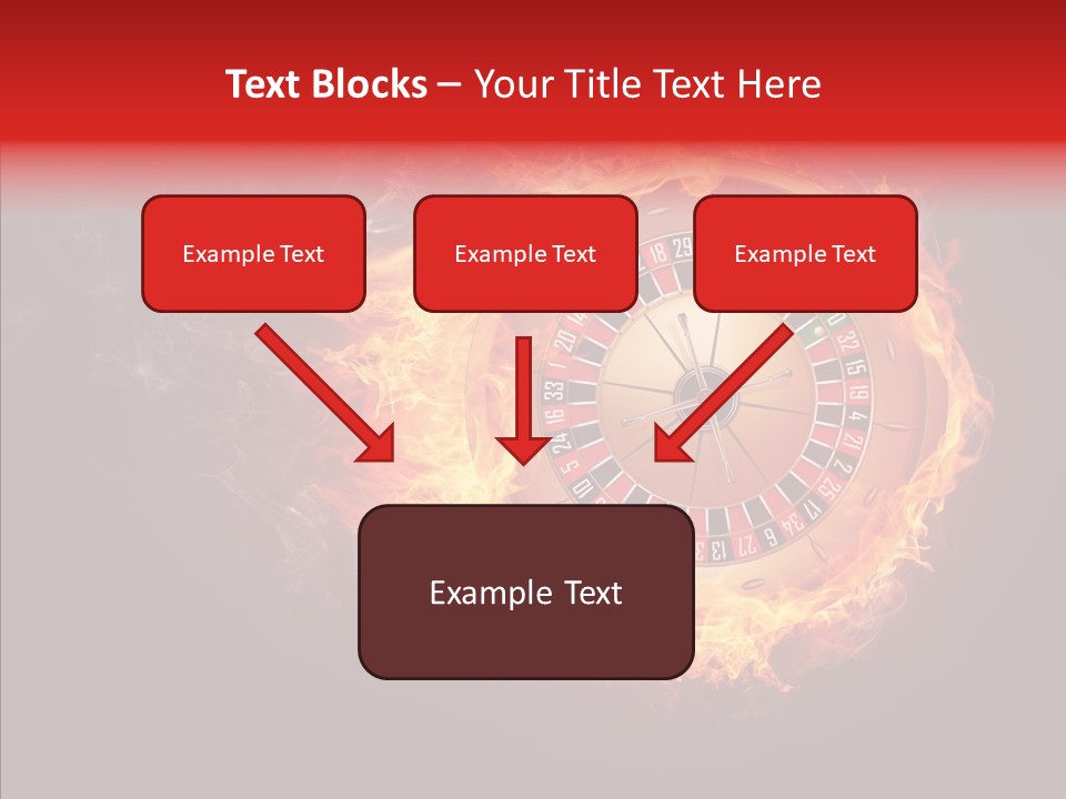 Burning Gamble Fortune PowerPoint Template
