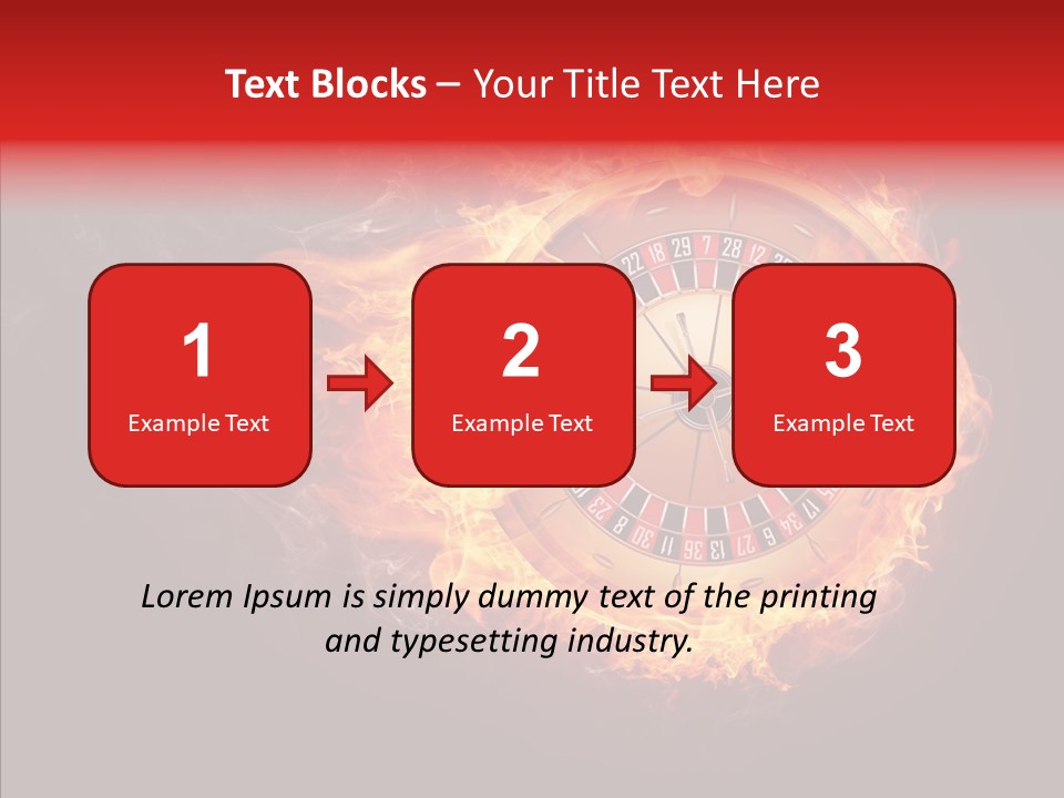Burning Gamble Fortune PowerPoint Template