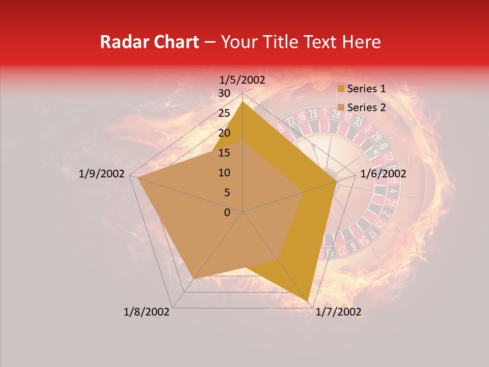Burning Gamble Fortune PowerPoint Template