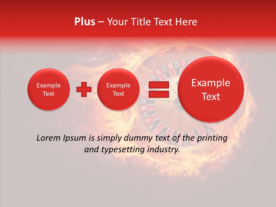 Burning Gamble Fortune PowerPoint Template