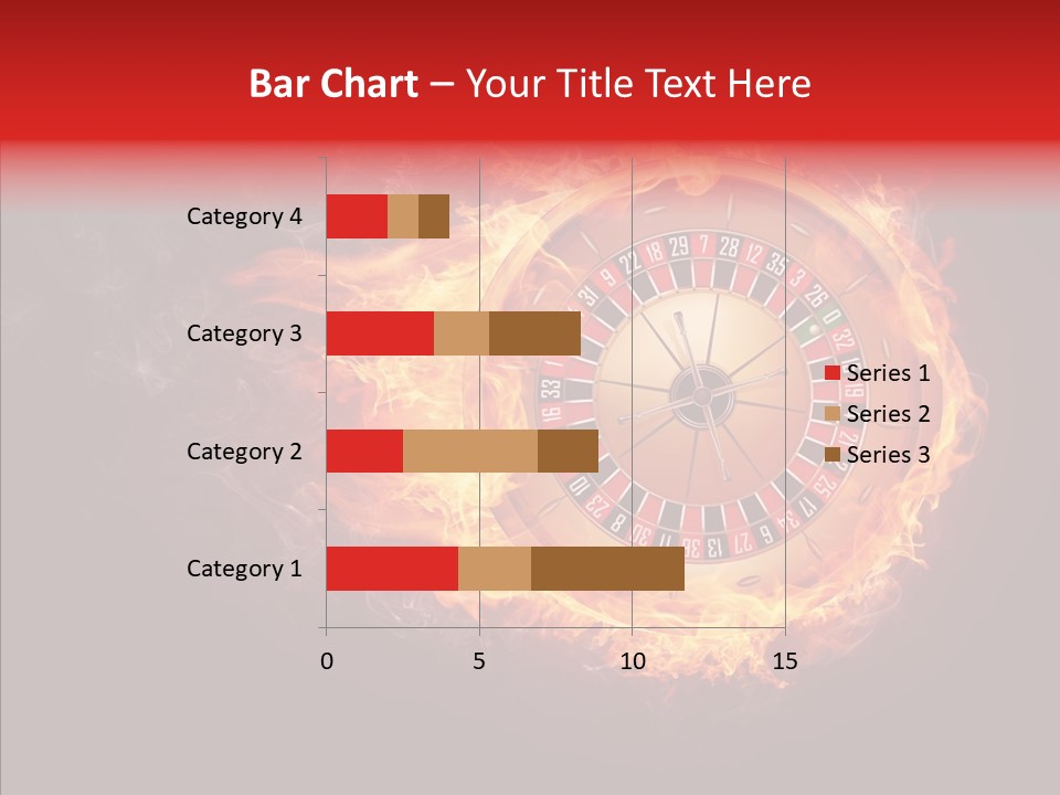 Burning Gamble Fortune PowerPoint Template
