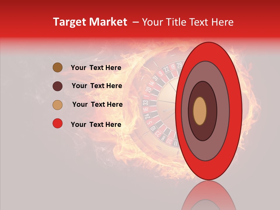 Burning Gamble Fortune PowerPoint Template