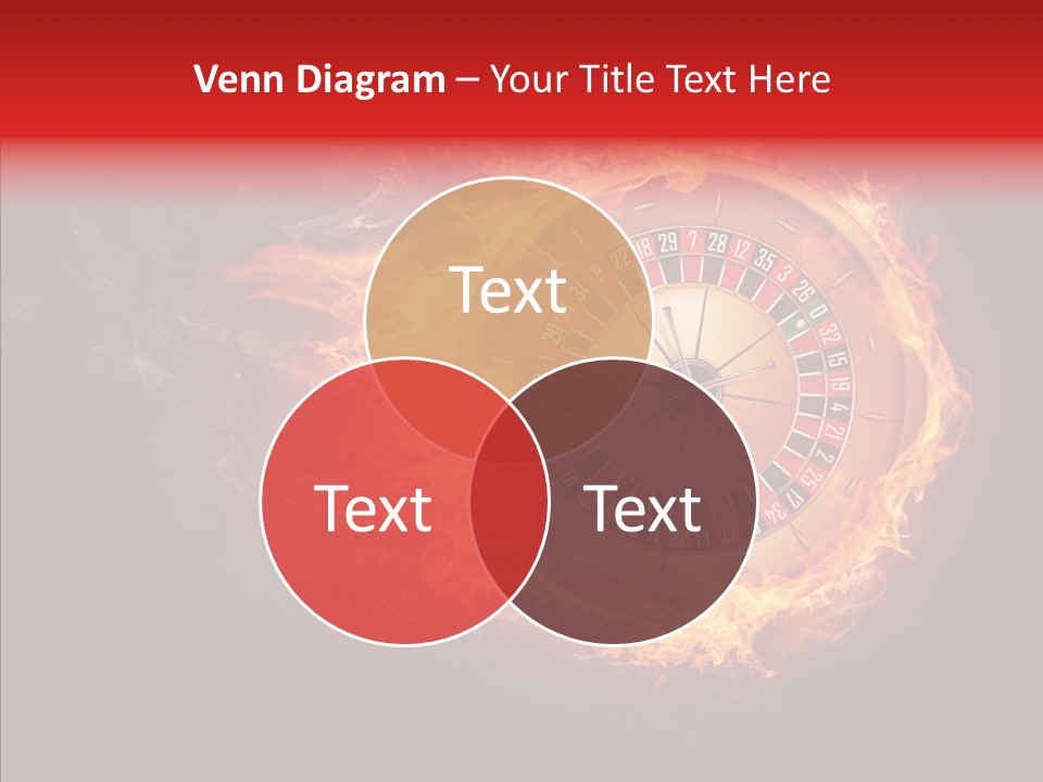 Burning Gamble Fortune PowerPoint Template