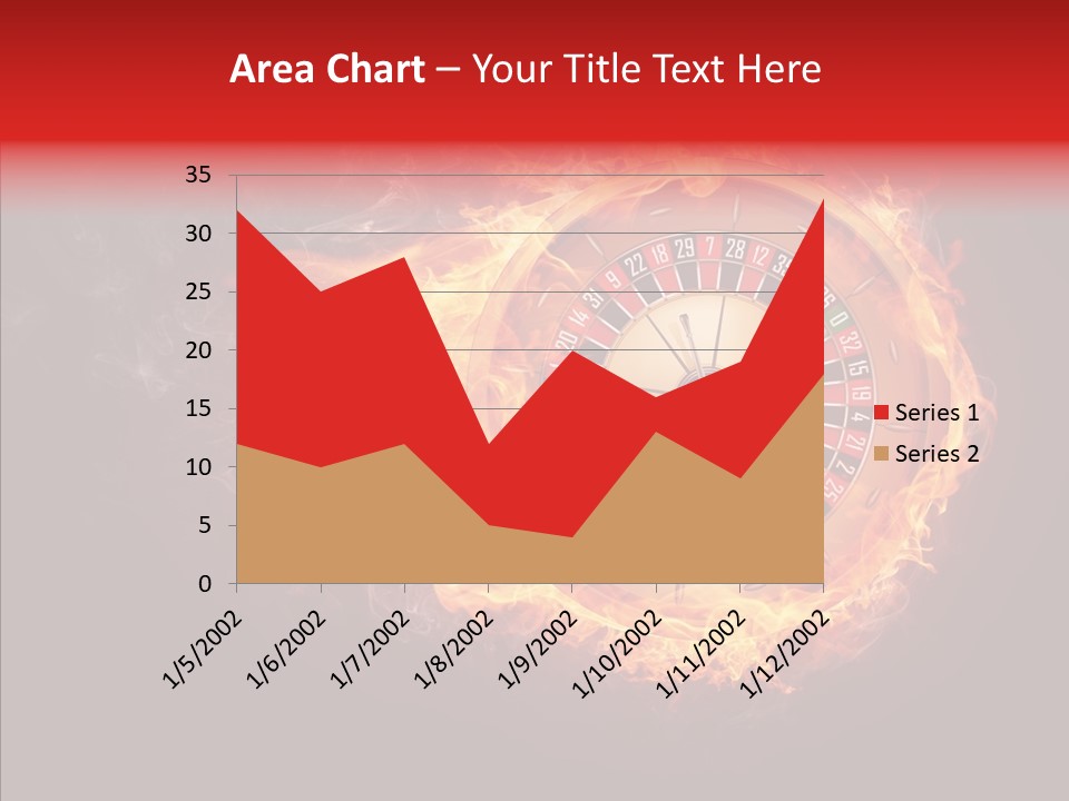 Burning Gamble Fortune PowerPoint Template