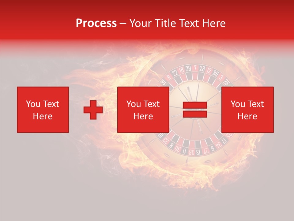 Burning Gamble Fortune PowerPoint Template