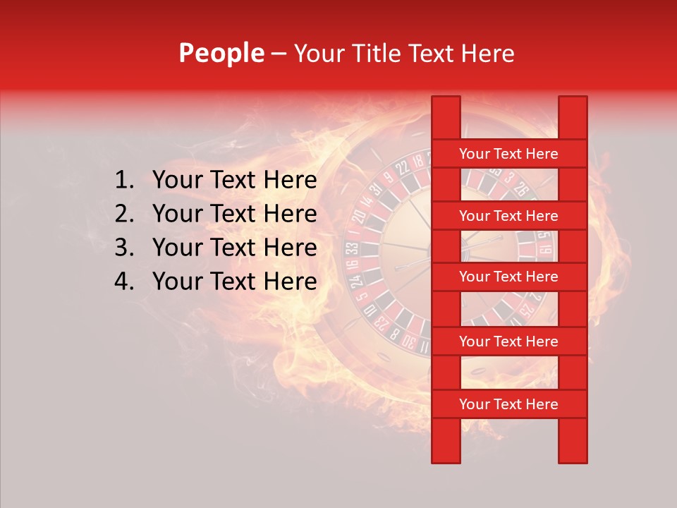 Burning Gamble Fortune PowerPoint Template