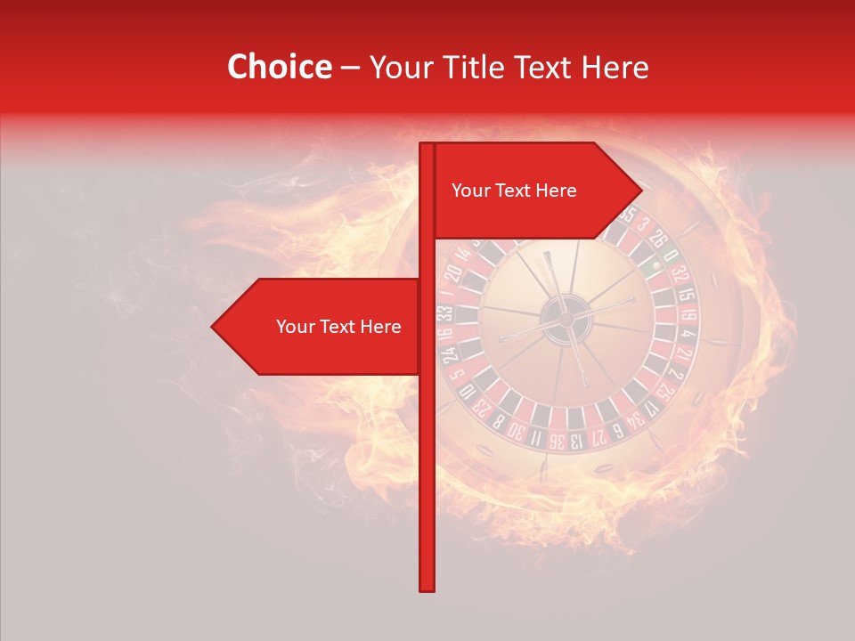 Burning Gamble Fortune PowerPoint Template