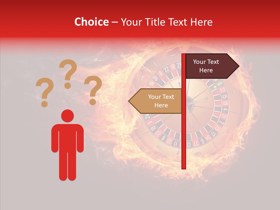 Burning Gamble Fortune PowerPoint Template