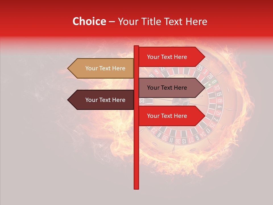 Burning Gamble Fortune PowerPoint Template