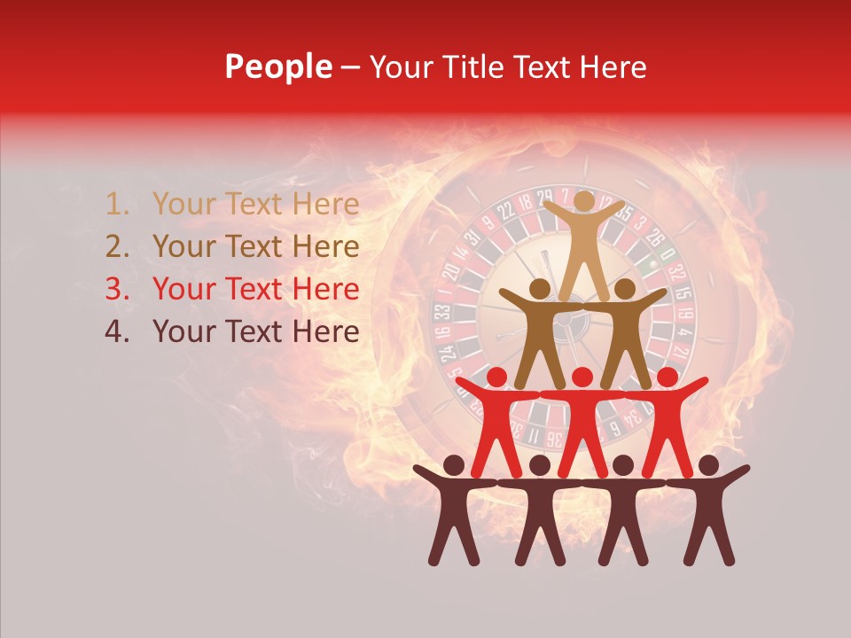 Burning Gamble Fortune PowerPoint Template