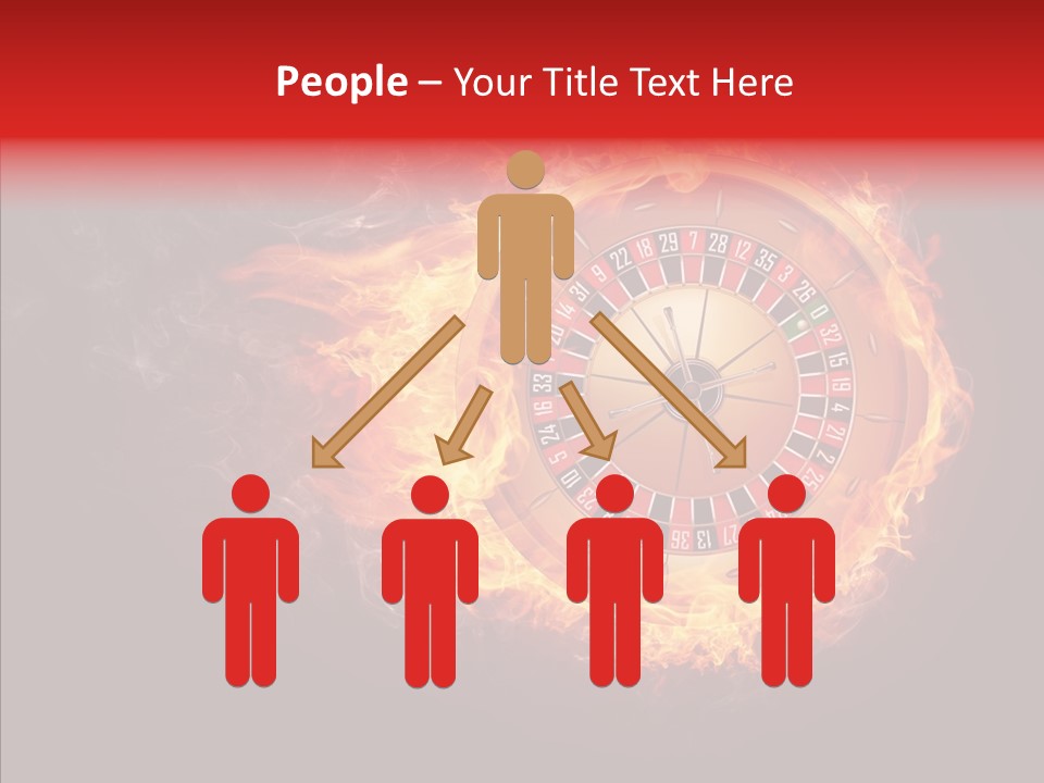 Burning Gamble Fortune PowerPoint Template
