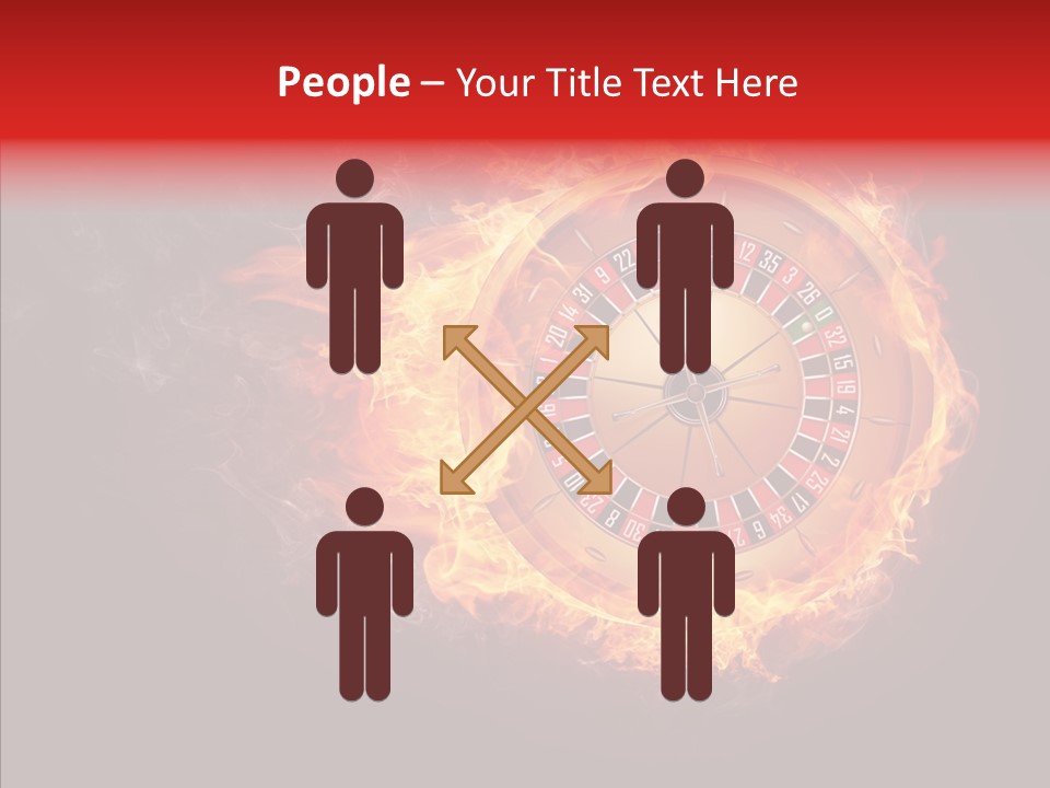 Burning Gamble Fortune PowerPoint Template