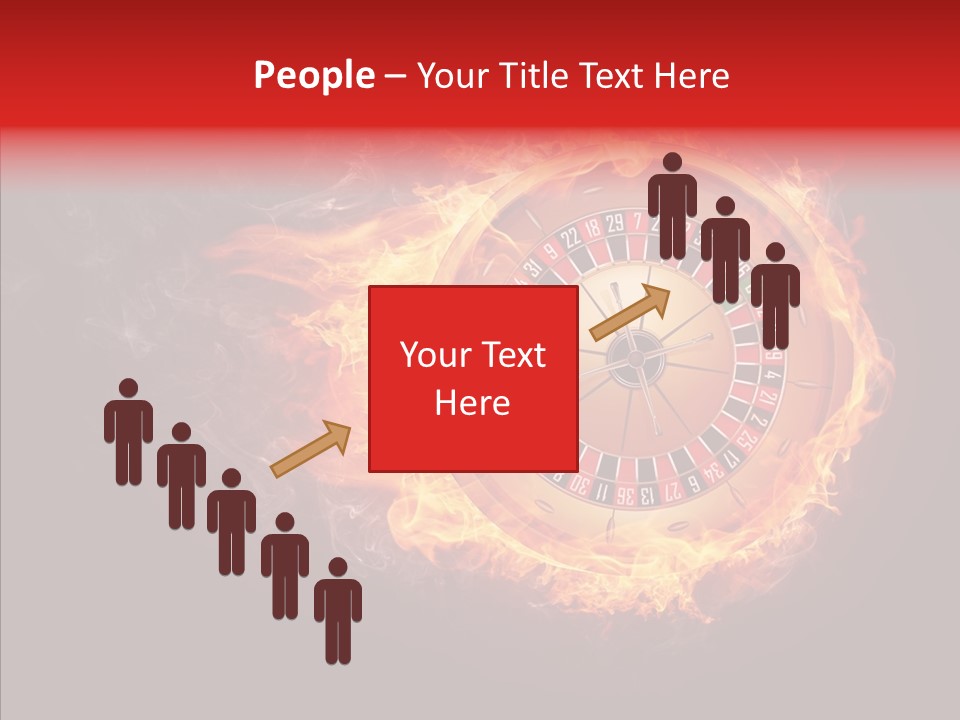 Burning Gamble Fortune PowerPoint Template