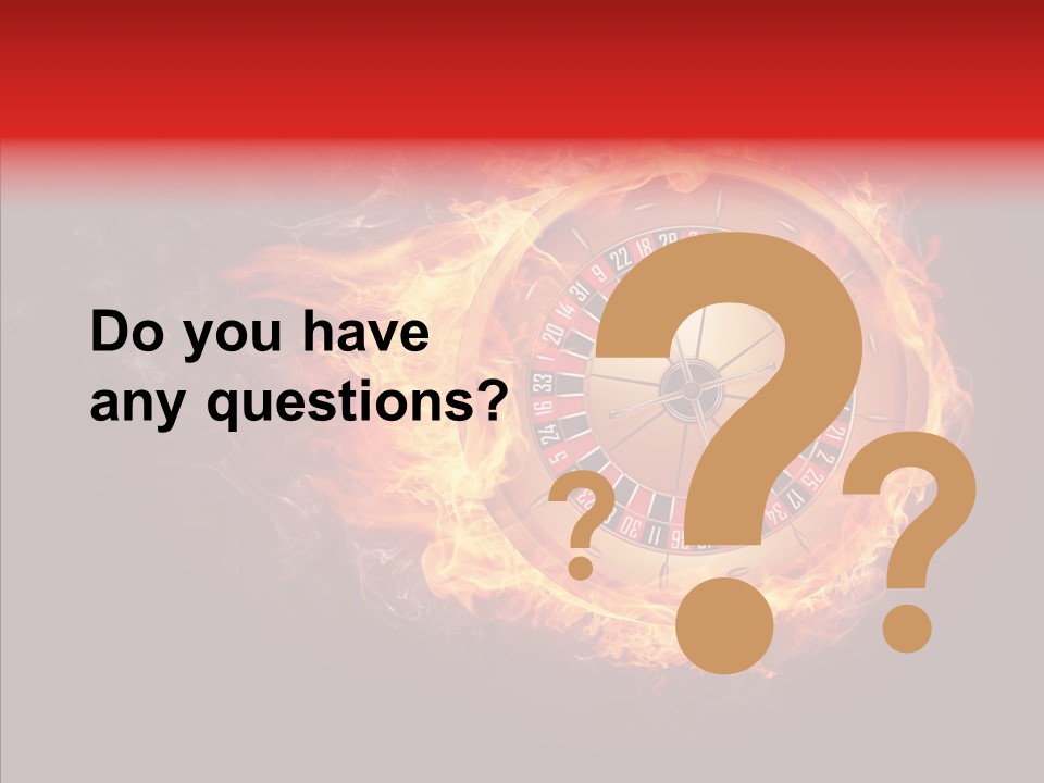 Burning Gamble Fortune PowerPoint Template