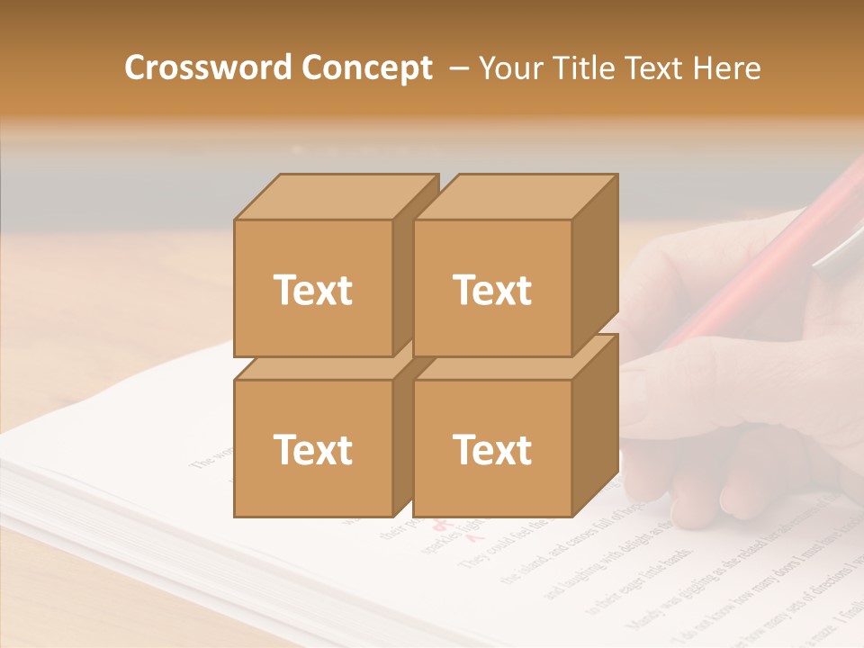 Write Text Work PowerPoint Template