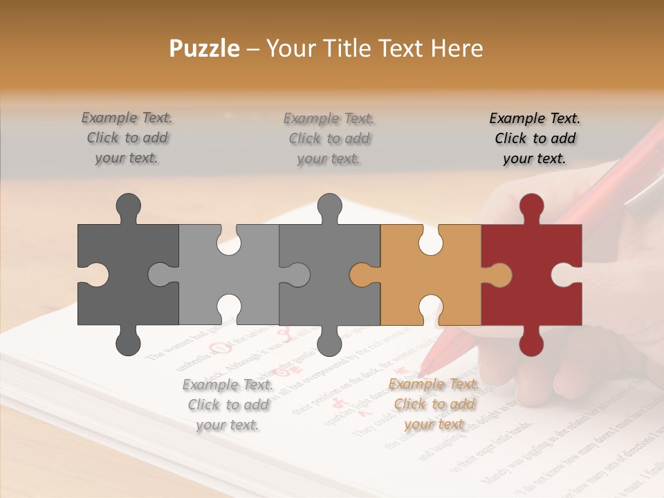 Write Text Work PowerPoint Template