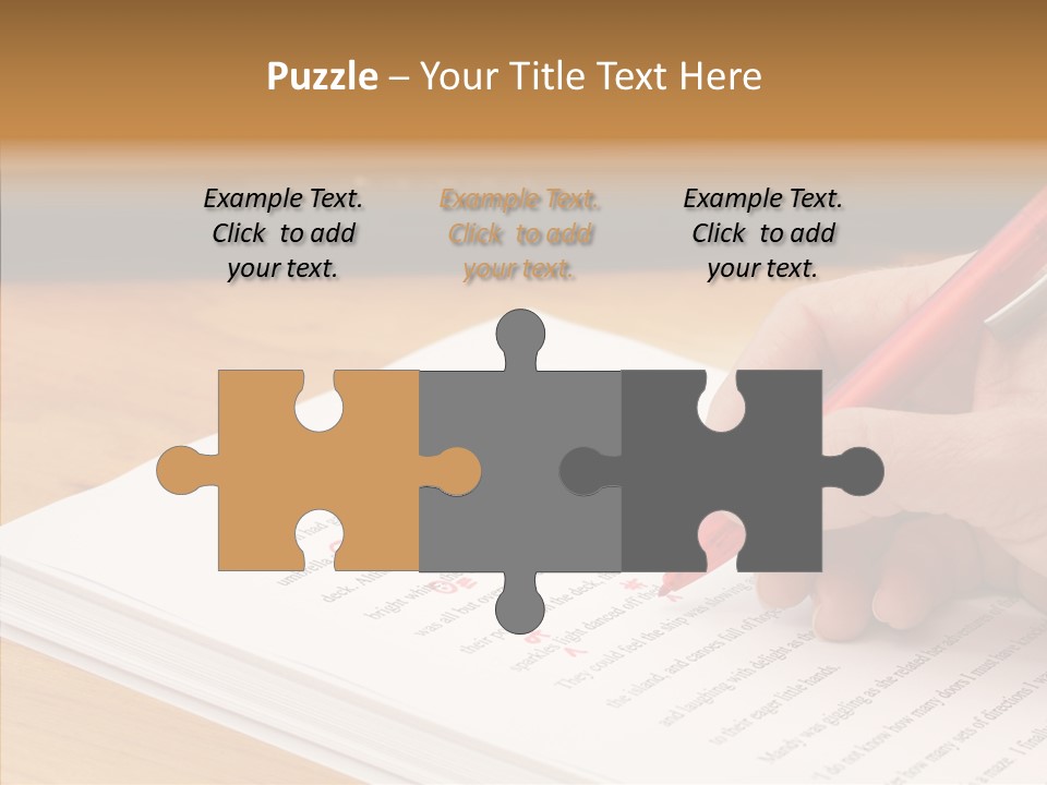 Write Text Work PowerPoint Template