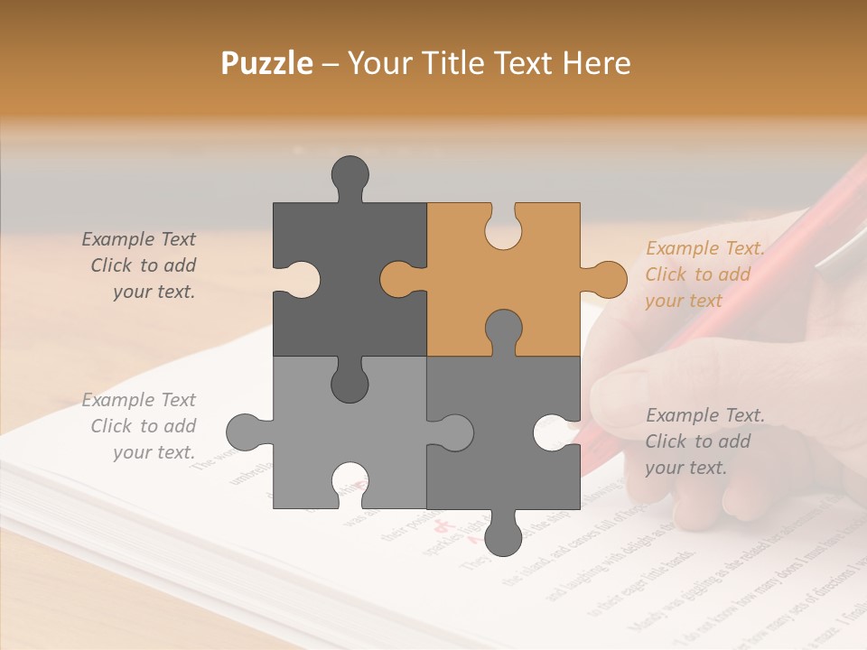 Write Text Work PowerPoint Template