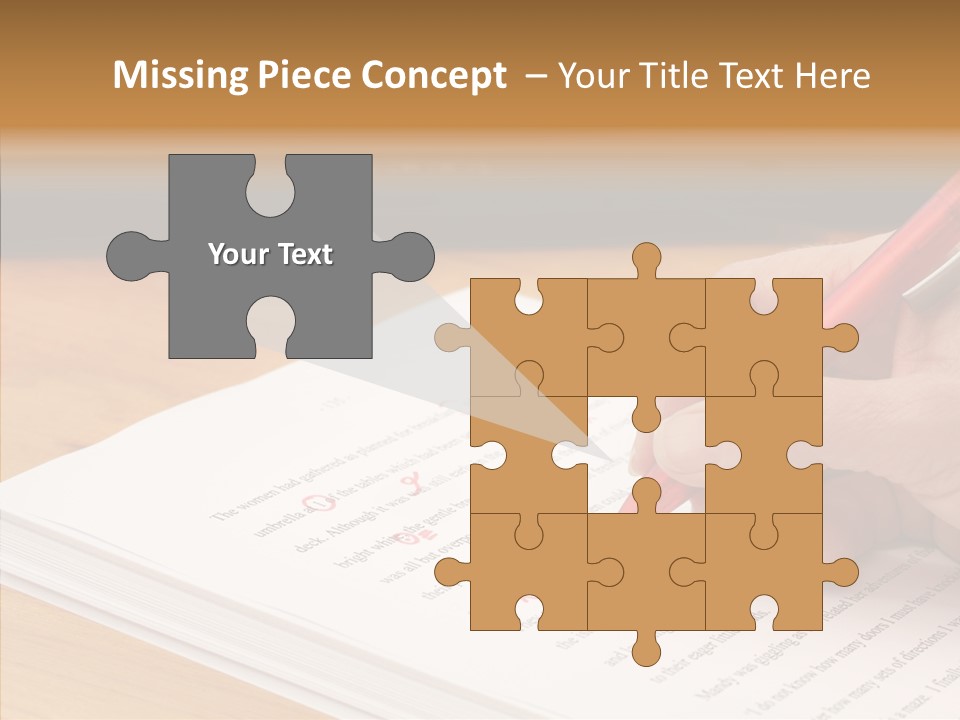 Write Text Work PowerPoint Template