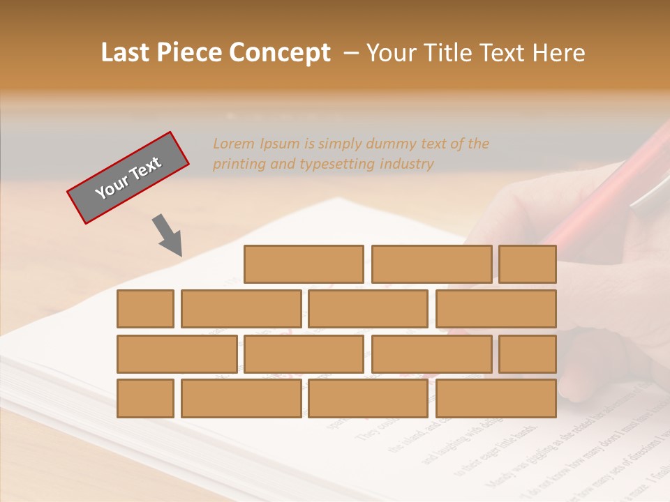 Write Text Work PowerPoint Template